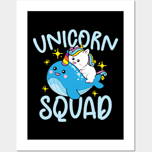 Unicorn Squad - Funny Unicorn and Narwhal Posters and Art